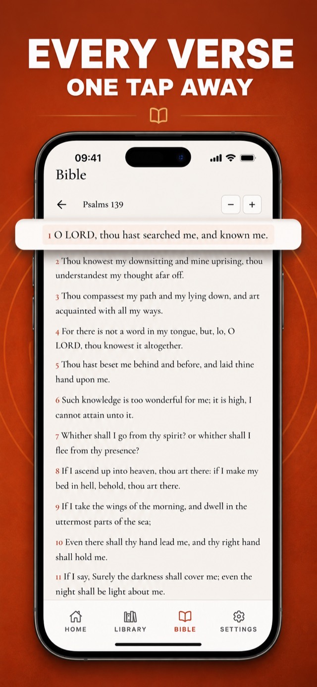 A verse open in the built-in King James Bible